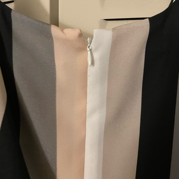 NWT: Calvin Klein Asymmetrical Strip Dress - Picture 3 of 8